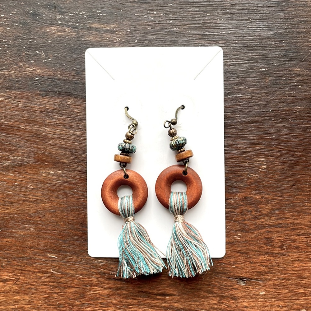 Wooden Bead Earrings